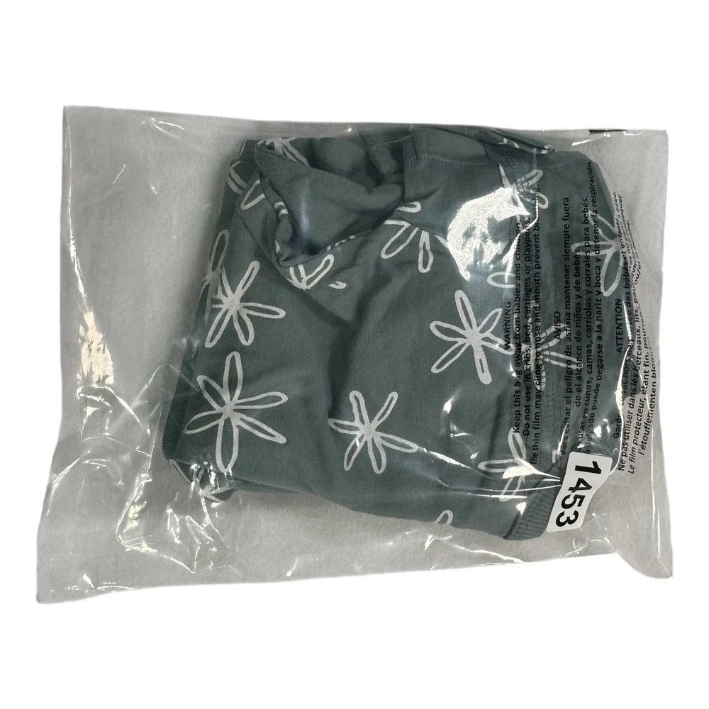 GRAYSON Mini Gray Blue Floral‎ T-Shirt & Pants Set - Size 3-6M - NWT